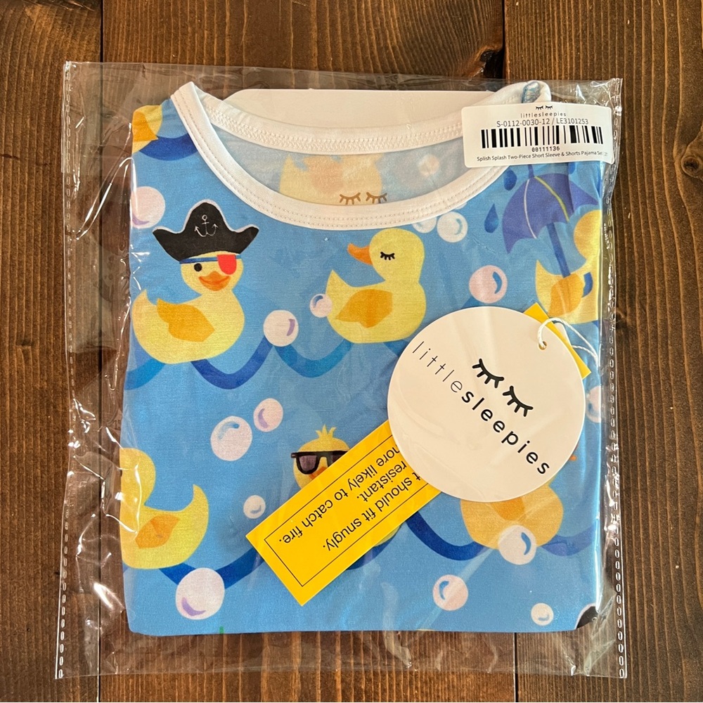Little Sleepies Splish Splash Blue Duck Pirate Pajama Set 2T